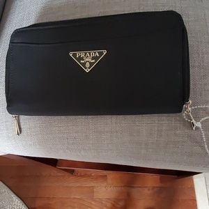 Black nylon Prada Wallet